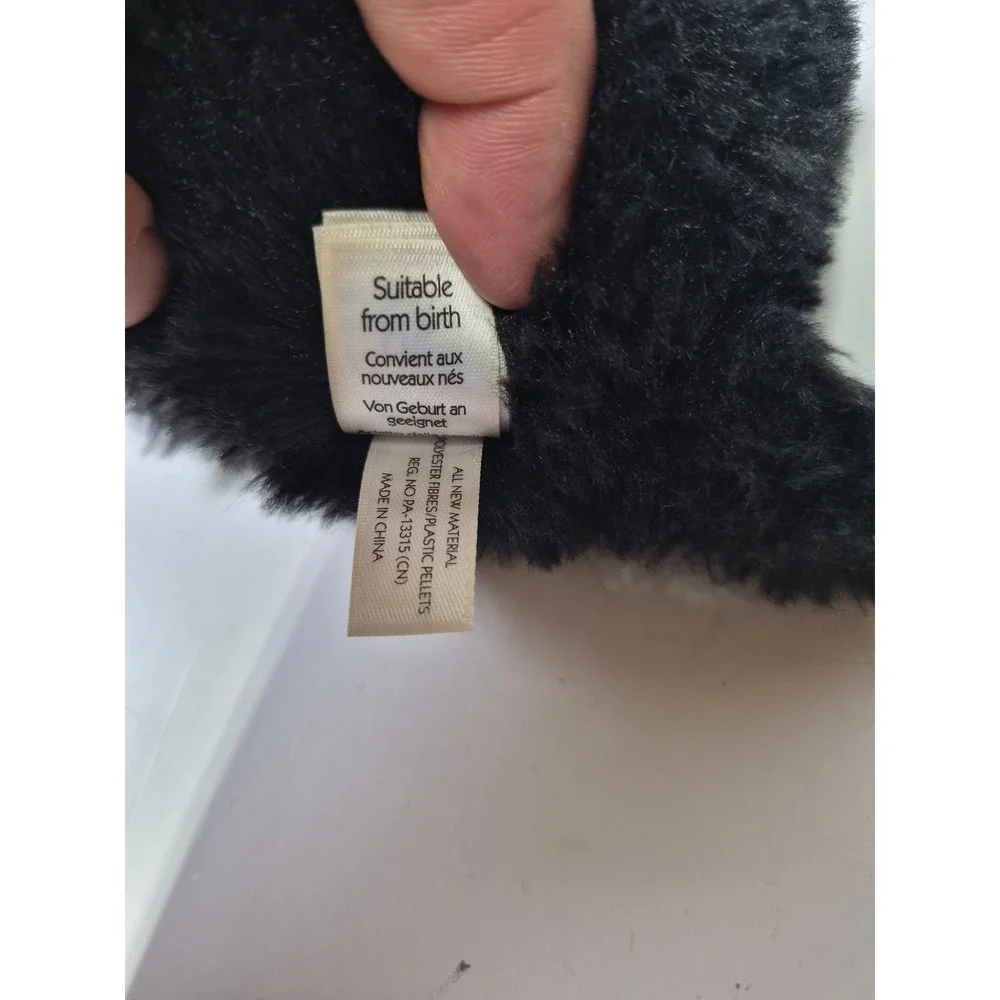Jellycat London Black Kitten Plush Round Shaggy caboodle Stuffed Animal Cat